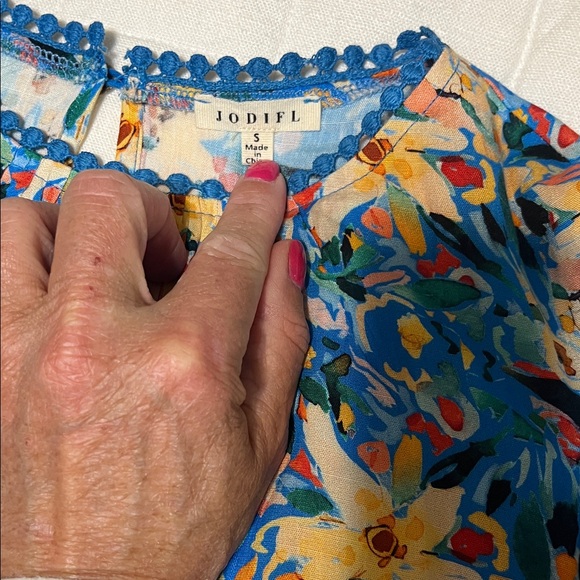 JODIFL Blue Floral Casual Dress - Picture 3 of 5